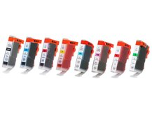 Special Set of 8 Compatible Cartridges to replace CANON BCI-3/6 (BK, C, G, M, PC, PM, R, Y)